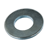 BN 20229 - Flat washers without chamfer, series M (medium) (~NFE 25-513 M), steel, zinc plated with thicklayer passivation