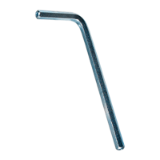 BN 6972 - Hex socket keys for tamper proof screws (~DIN 911), steel, zinc plated blue