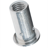 BN 26958 - Blind rivet nuts round shank, flat head, open end (BCT® BB/FK), aluminum, plain