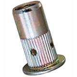 BN 25529 - Blind rivet nuts Multigrip knurled shank, flat head, open end (BCT® RBM/FK), steel, zinc plated with thick layer passivation