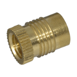 BN 1936 - Press-in threaded inserts for thermoplastics and thermosetting plastic, brass, plain