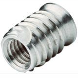 BN 37909 - Threaded inserts self-cutting with small head, for light-metal alloys and plastics