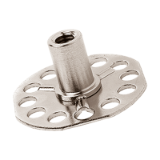 BN 55847 - Fastener with threaded collar rounded corner head Ø 38 mm