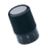 BN 14169 Knurled control knobs with graduation with aluminum cover plate, scale 0 to 9 (20 dividing marks)