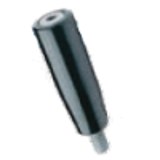 BN 14278 Revolving handles with threaded stud, steel matte chrome-plated, handle with hex socket