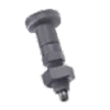 BN 21225 Indexing plungers with hex collar and locking pin steel hardened black-oxyde