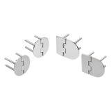 K1810 - Hinges, stainless steel with fastening screws