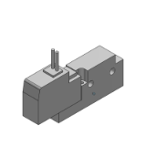 VQZ100/200/300 (Montaje en placa base) - Electroválvula de 3 vías / Montaje en placa base / Unidad individual