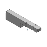 SS0700-10A-3 - Schmale, durchgehende Kompakt-Mehrfachanschlussplatte: Blindplatten-Einheit