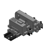 SS0751-S-BASE - Base para montaje en bloque de tipo Plug-in delgada y compacta: Sistema de transmisión en serie tipo Gateway EX510