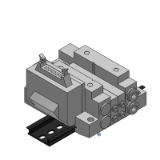 SS5V1-G_16 - Base tipo cassette: Cable plano, cableado PC