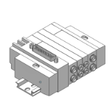SS5X3-45F - Electroválvulas de 5 vías / Montaje apilable / Montaje en placa base / Multiconector sub-D