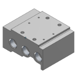 SS5X5-41 - 5/2-Wege-Elektromagnetventil / Aluplatte / Flanschversion / Einzelverdrahtung / Kompakt