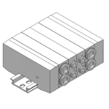 SS5X5-45 - 5/2-Wege-Elektromagnetventil / Kassettenversion / Flanschversion / Einzelverdrahtung
