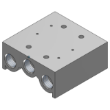 SS5X5-20 - 5/2-Wege-Elektromagnetventil / Aluplatte / Rohrversion / Einzelverdrahtung
