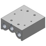 SS5X5-70 - 5/2-Wege-Elektromagnetventil / Aluplatte / Rohrversion / Einzelverdrahtung