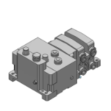 VQC1000-S - Base Mounted Plug-in Unit: Serial Transmission (Fieldbus System):EX600 Integrated Type (I/O)