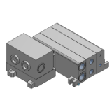 VV5QC51-S-BASE - Base Mounted Plug-in Manifold: For EX126 Integrated-type (Output) Serial Transmission System/Base