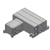 VV5QC51-S-BASE - Montaje en placa base / Bloque tipo plug-in: Para sistema de transmisión en serie de tipo integrado (I/O) EX250 / Placa base